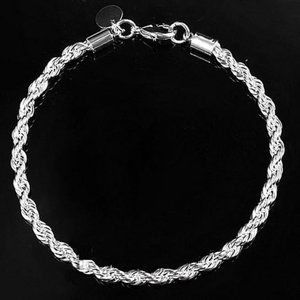 .925 Silver Rope Bracelet